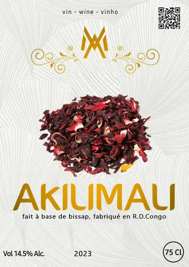Étiquette du vin AKILIMALI à base de bissap